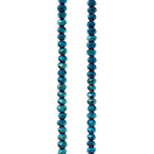 Sapphire Iris Glass Rondelle Beads, 3mm by Bead Landing&#x2122;